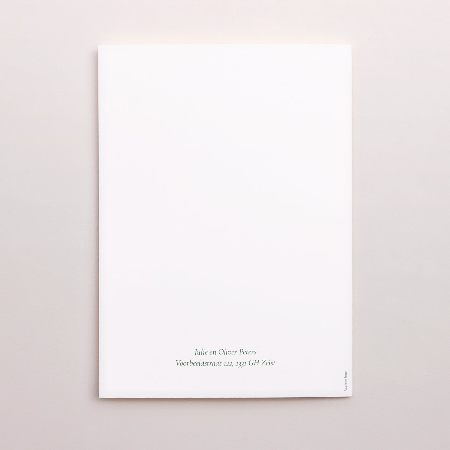 Bedankkaart Huwelijk Portret dubbele vouw Plantenbak III foto N° 3