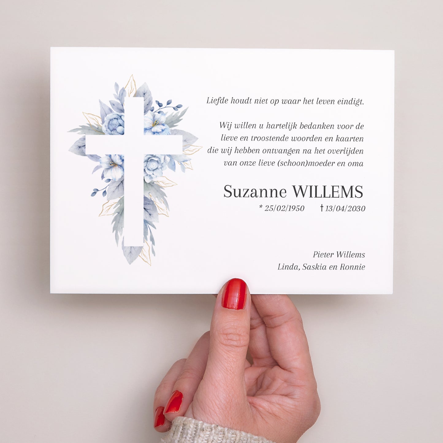 Uitnodigingskaart Overlijden Landschap foto N° 3