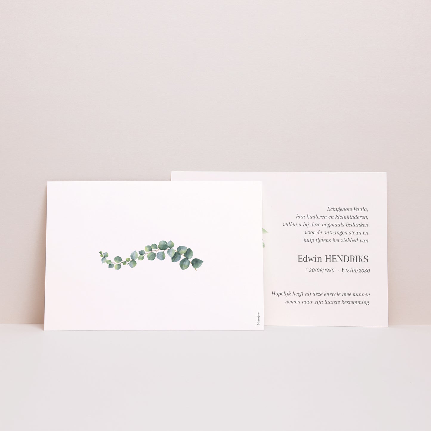 Uitnodigingskaart Overlijden Landschap foto N° 3