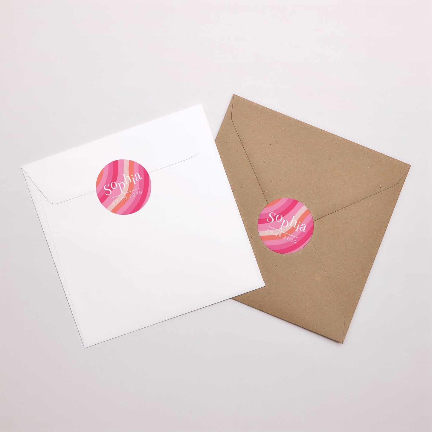 Sticker Geboorte Cirkel groovy baby foto N° 3