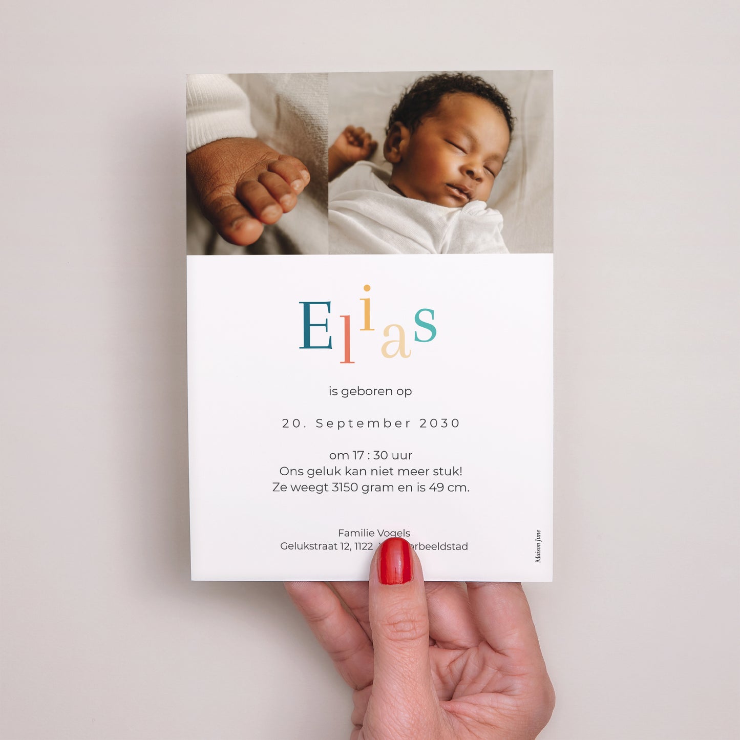 Uitnodigingskaart Geboorte Groovy baby II foto N° 3