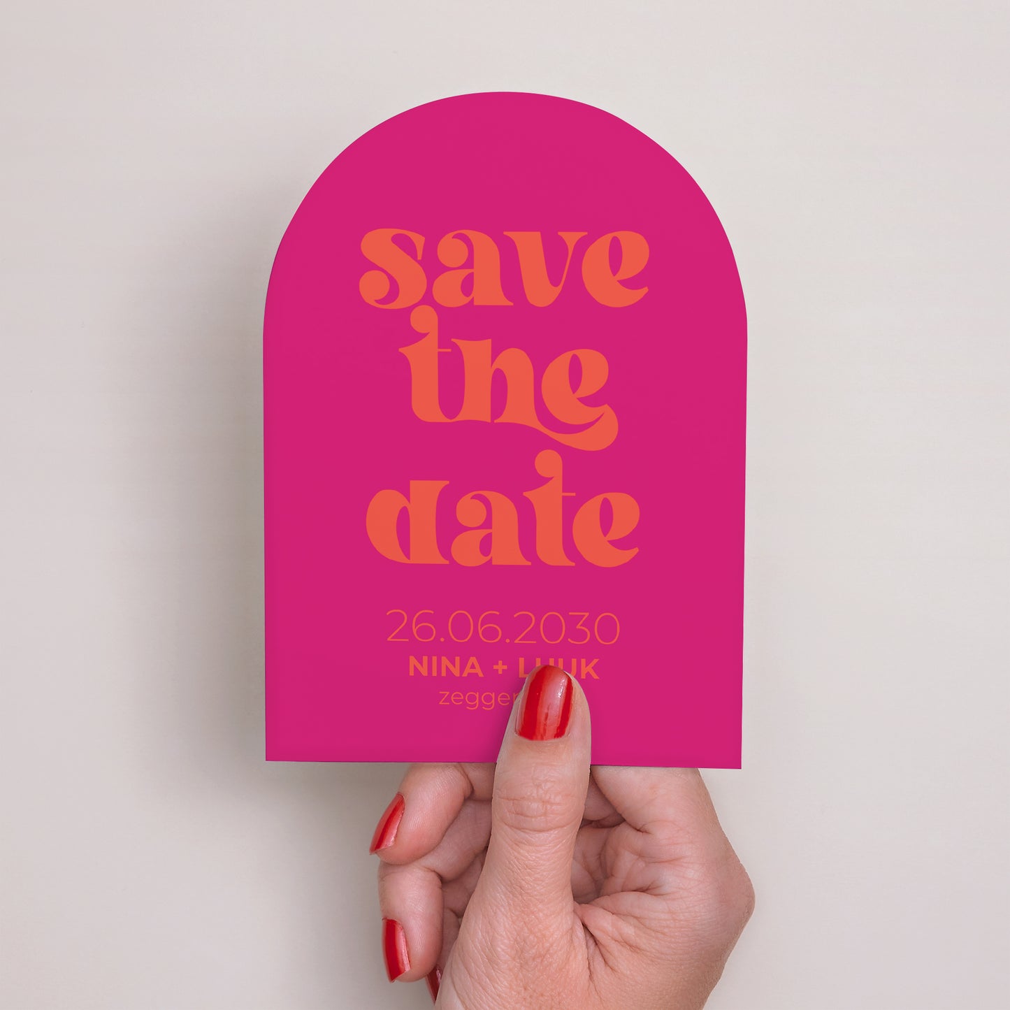 Save the date kaart Huwelijk Kleine boog foto N° 2