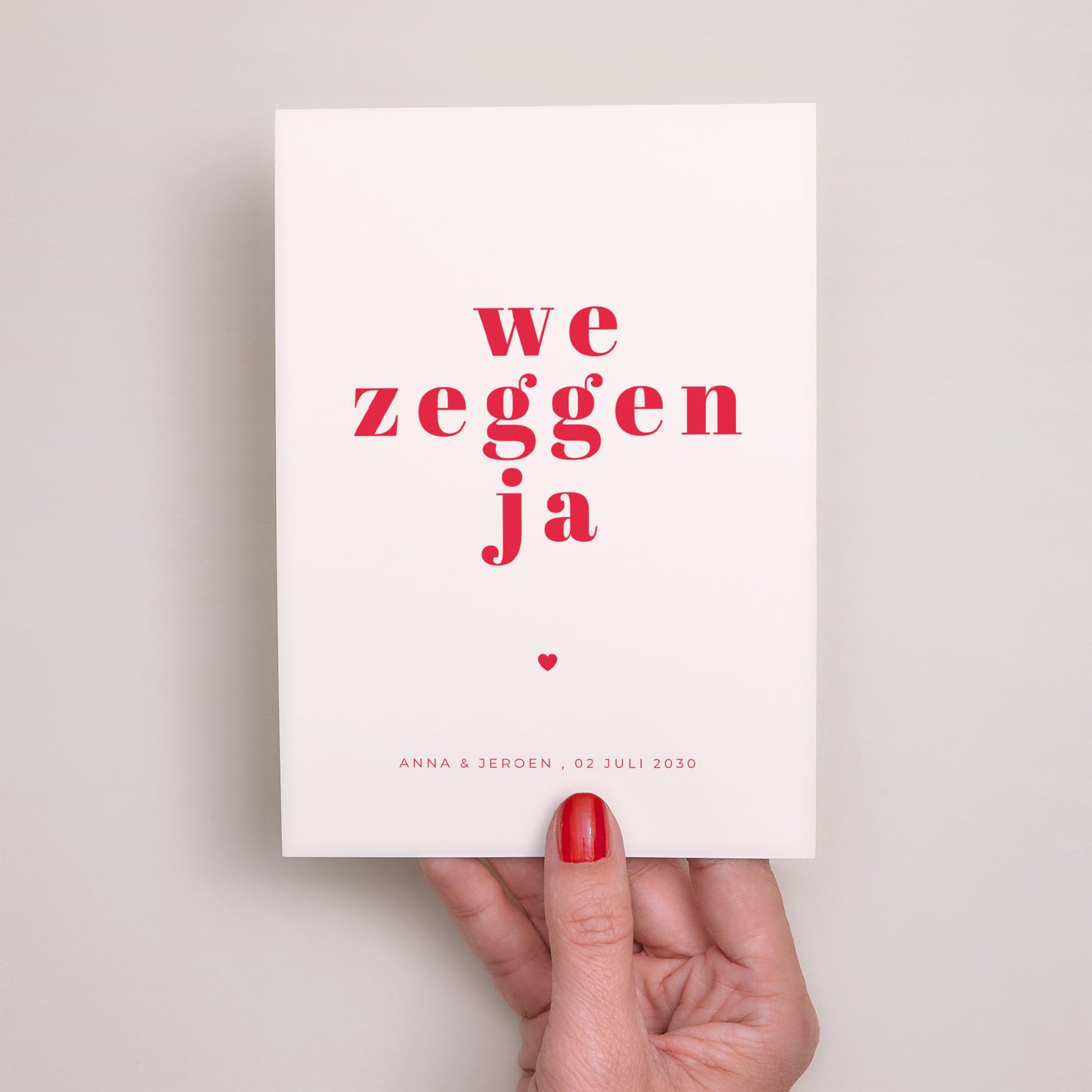 Uitnodigingskaart Huwelijk We zeggen ja. foto N° 2