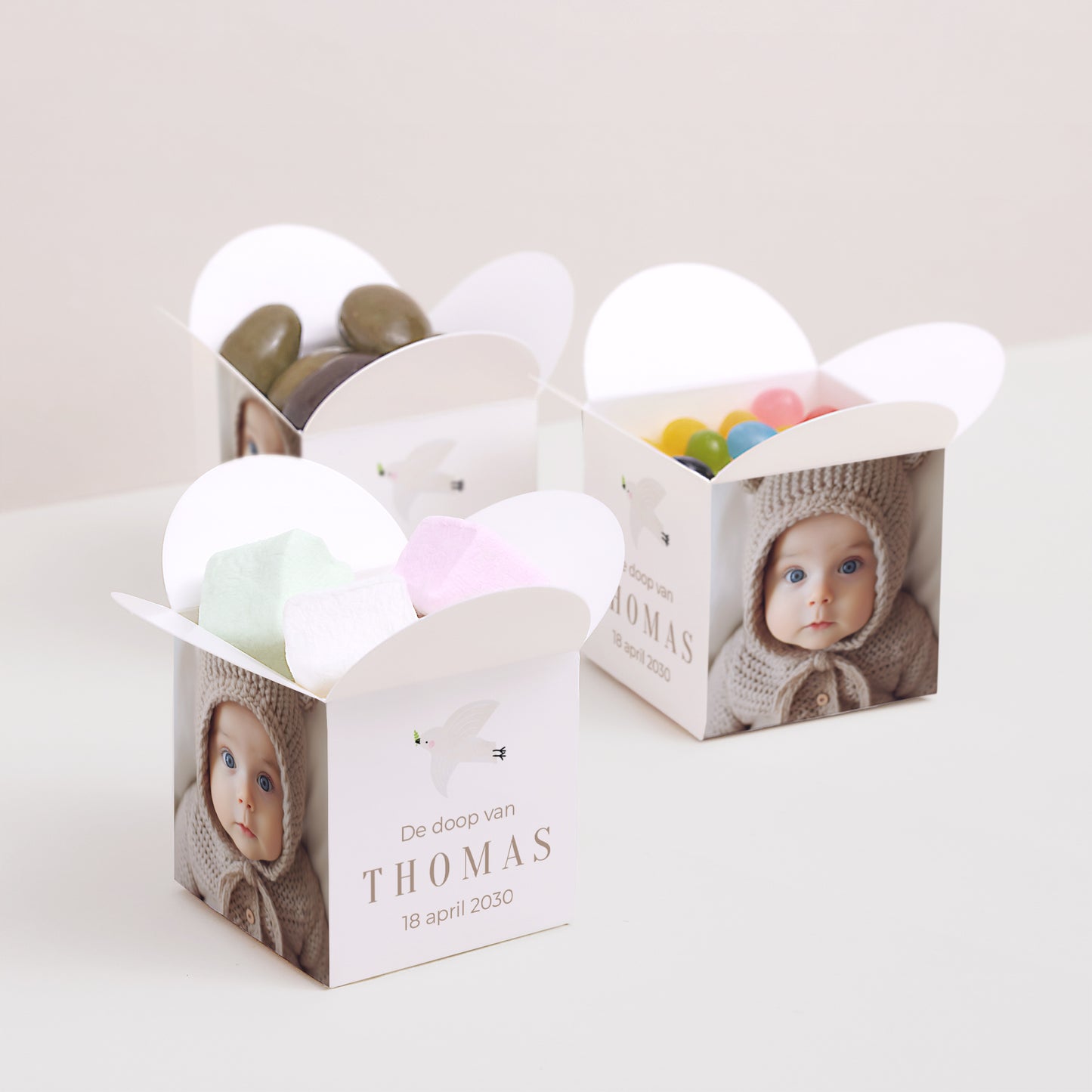 Doosje voor suikerbonen Doop Vlinderklep opening Fotografisch foto N° 3