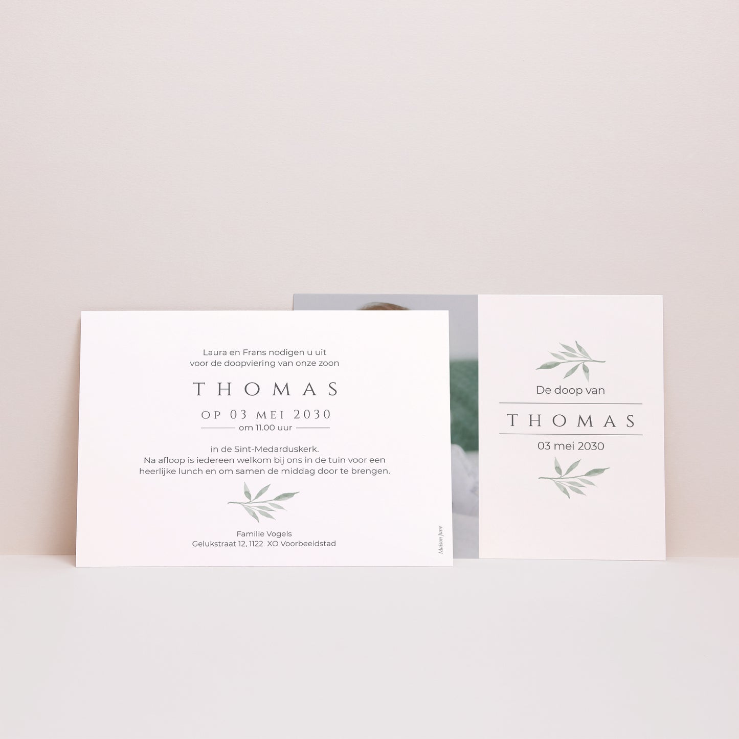 Doopuitnodiging Landschap Kleine spruit foto N° 3