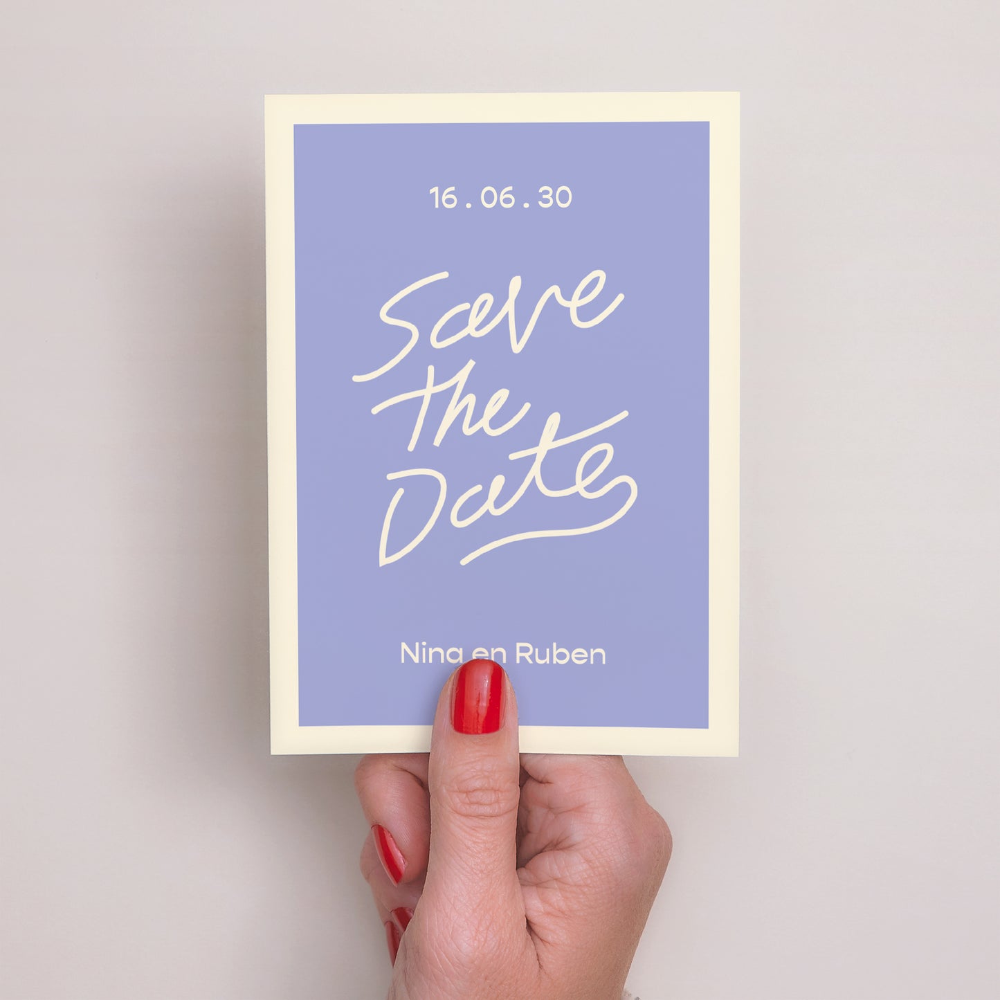 Save the date kaart Huwelijk Portret Tijd van liefde foto N° 2