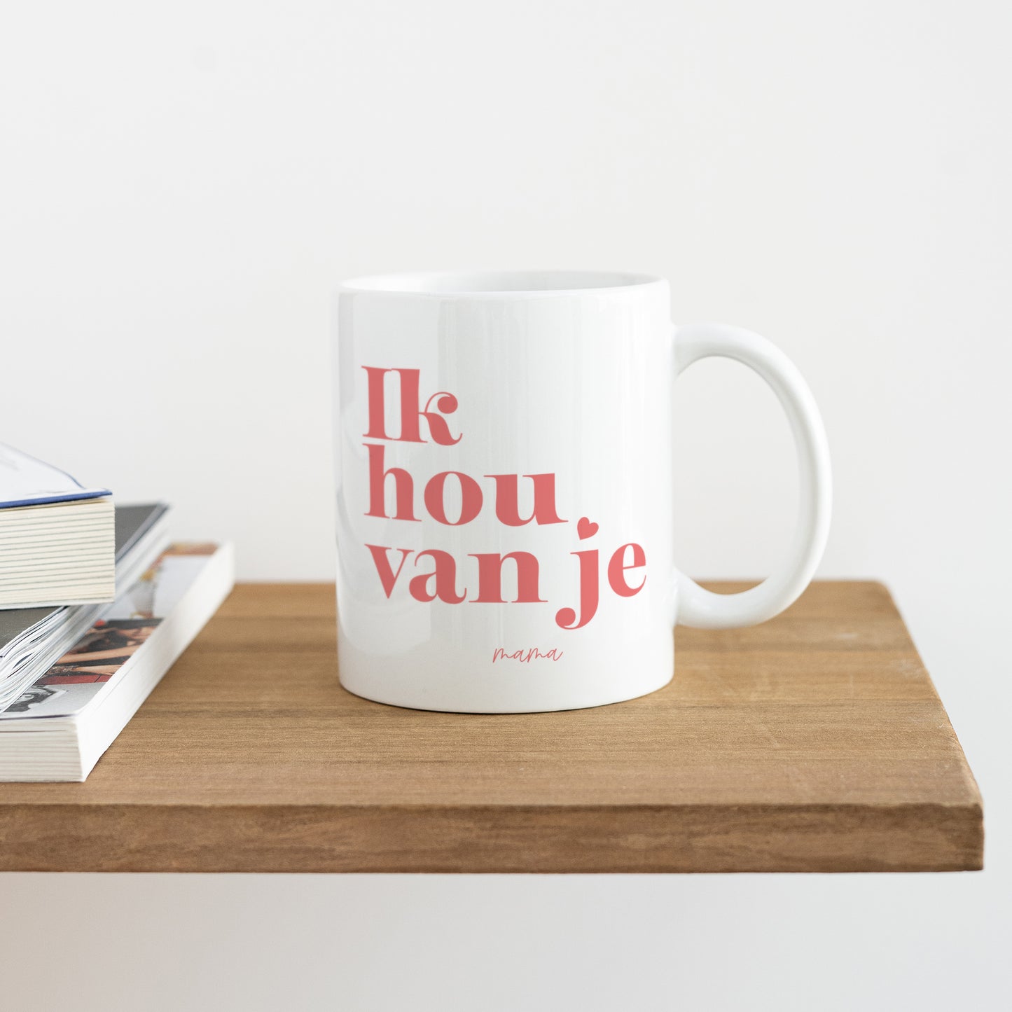 Mok Objecten Wit Ik hou van je mam. foto N° 4