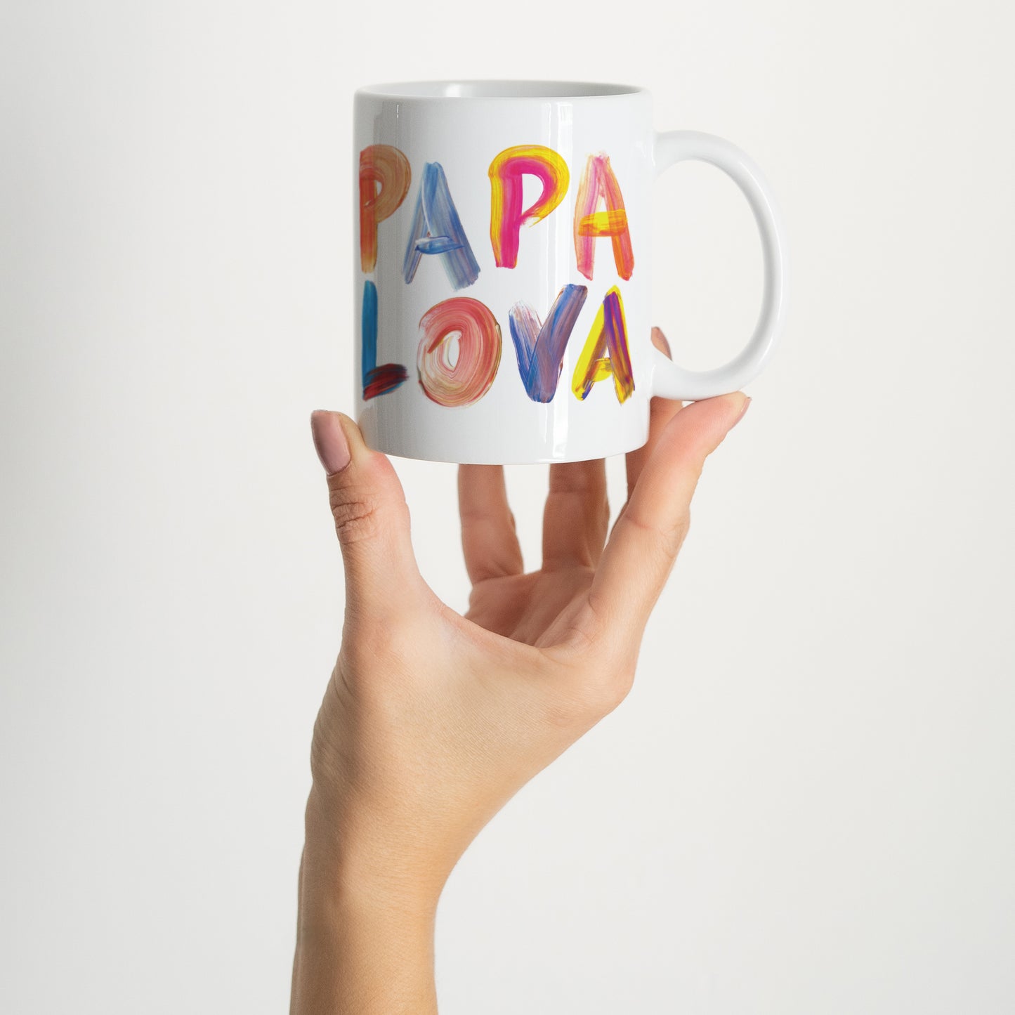 Mok Objecten Wit PAPA LOVA KLEUREN foto N° 2