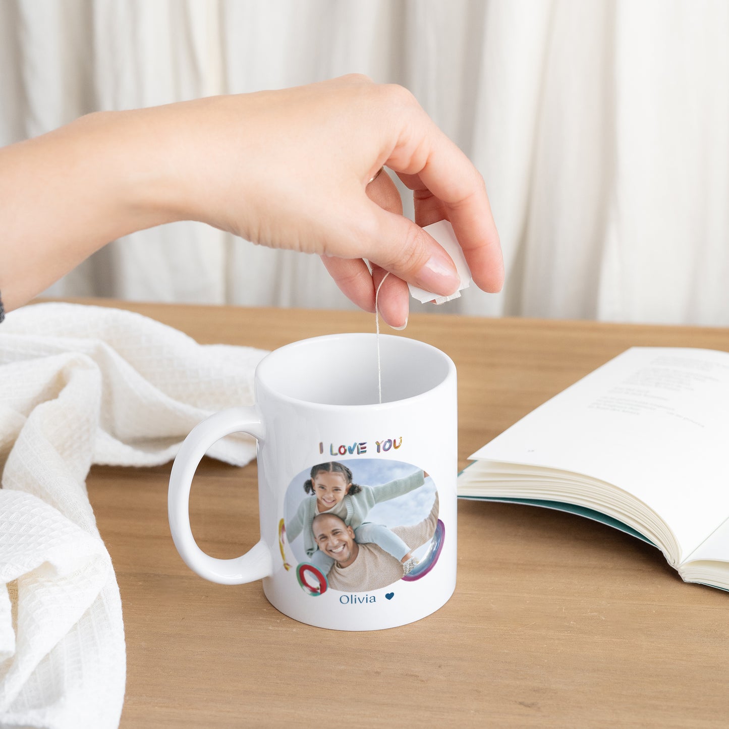 Mok Objecten Wit PAPA LOVA KLEUREN foto N° 3