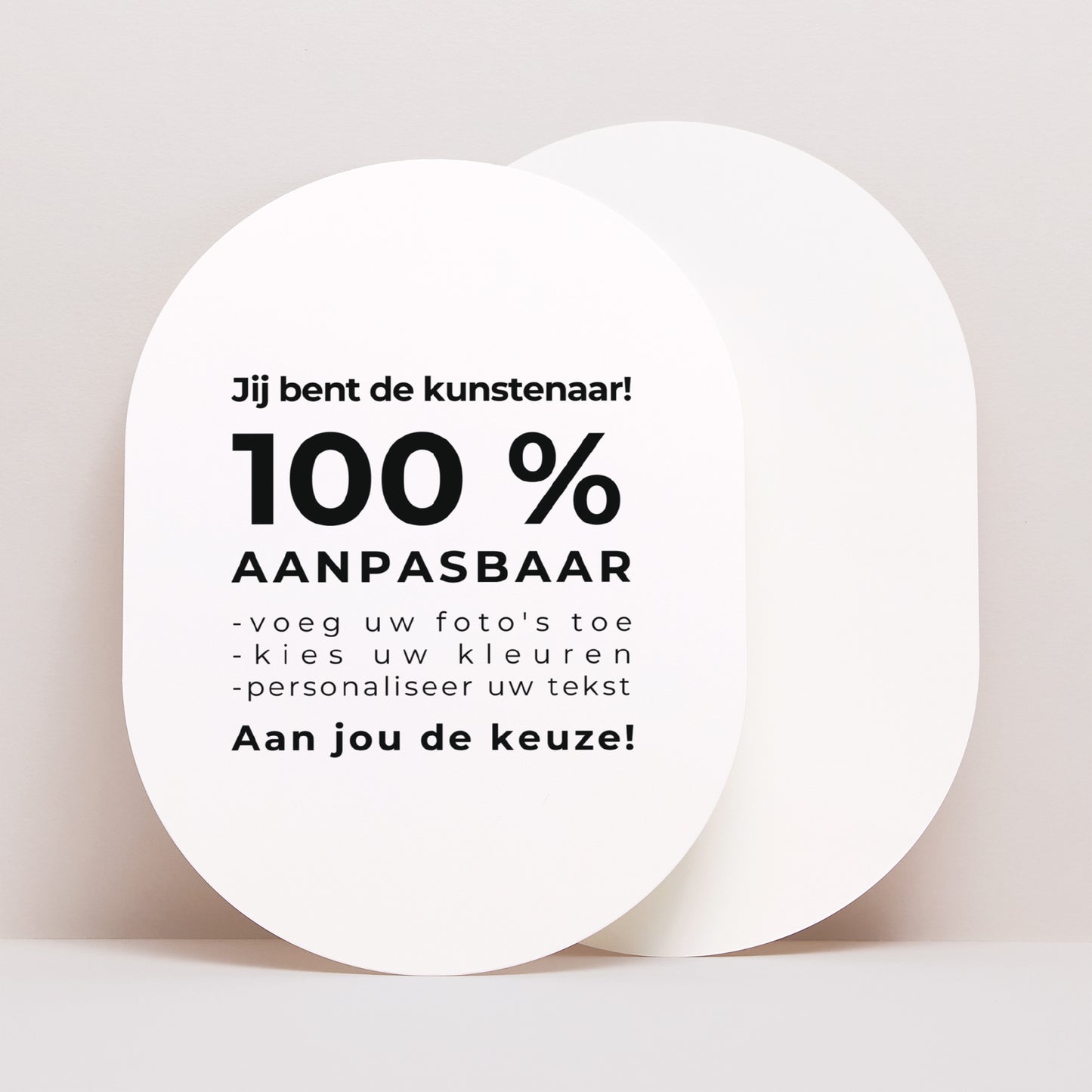 Uitnodigingskaart Huwelijk Ovaal Doe het zelf VI foto N° 1