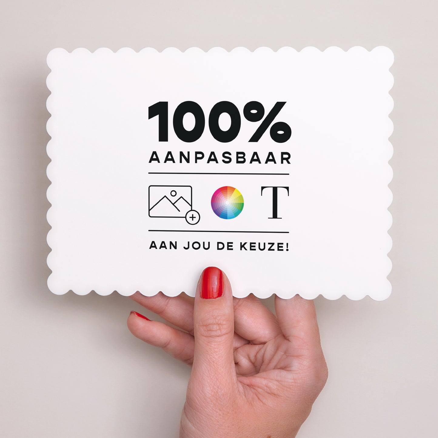 Uitnodigingskaart Huwelijk Landschap, biscuitranden Doe het zelf VI foto N° 3