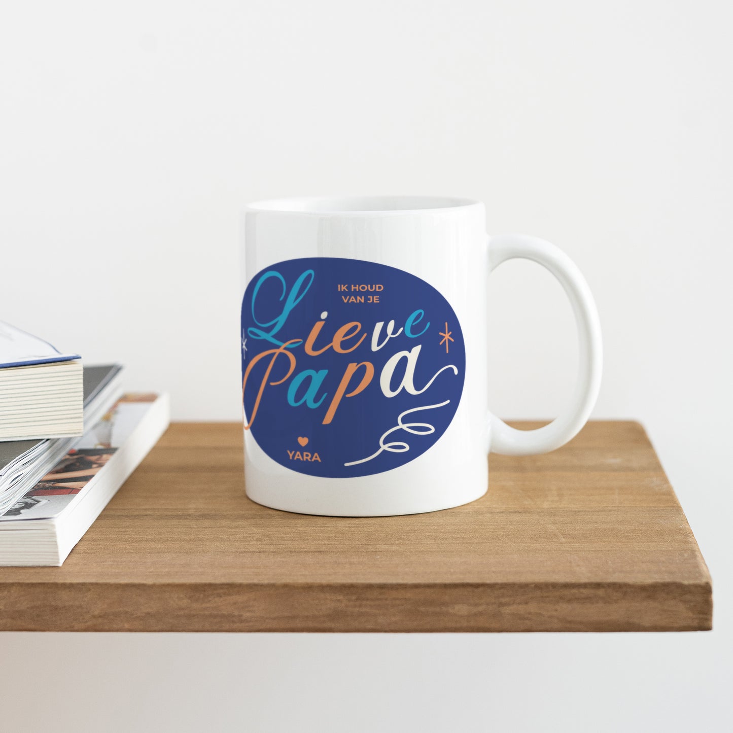 Mok Objecten Wit Papa Blauw foto N° 4