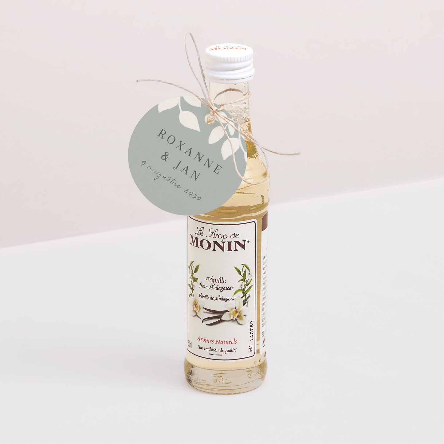 Cadeaulabel Huwelijk Ronde Zachte romantiek foto N° 3