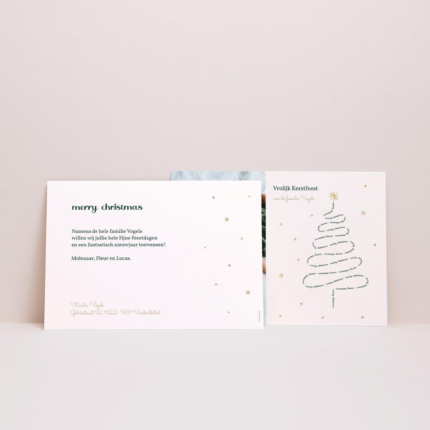 Kerstkaart Eindejaar Landschap Vrolijk kerstfeest II foto N° 3