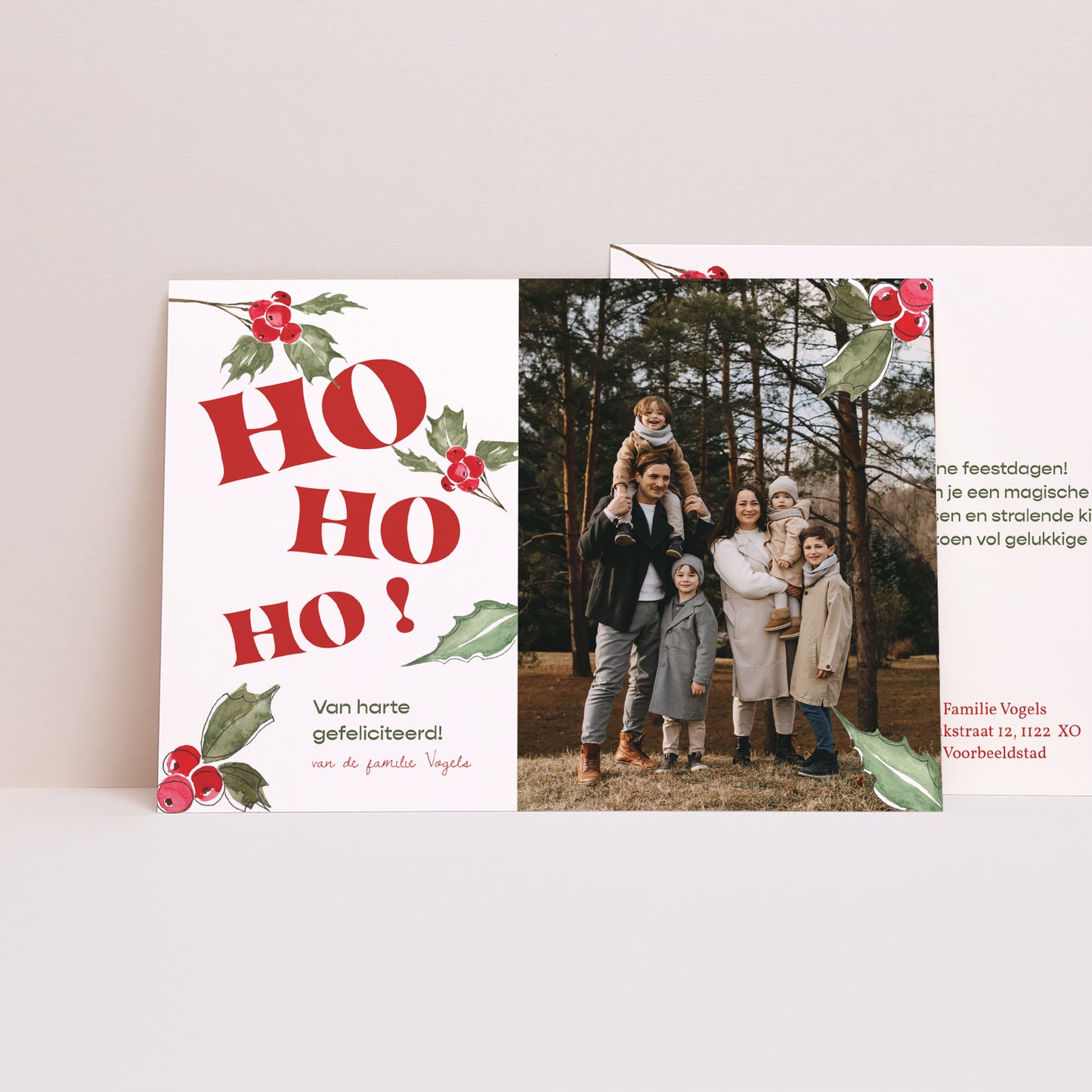 Wenskaart Eindejaar Landschap Geest van Kerstmis foto N° 1