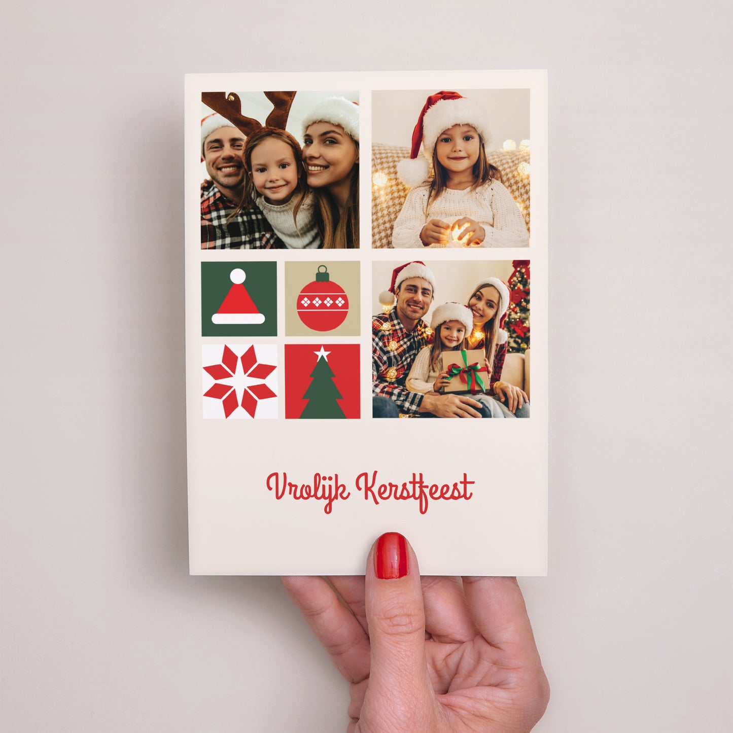 Kerstkaart Eindejaar Kerst quadri foto N° 2