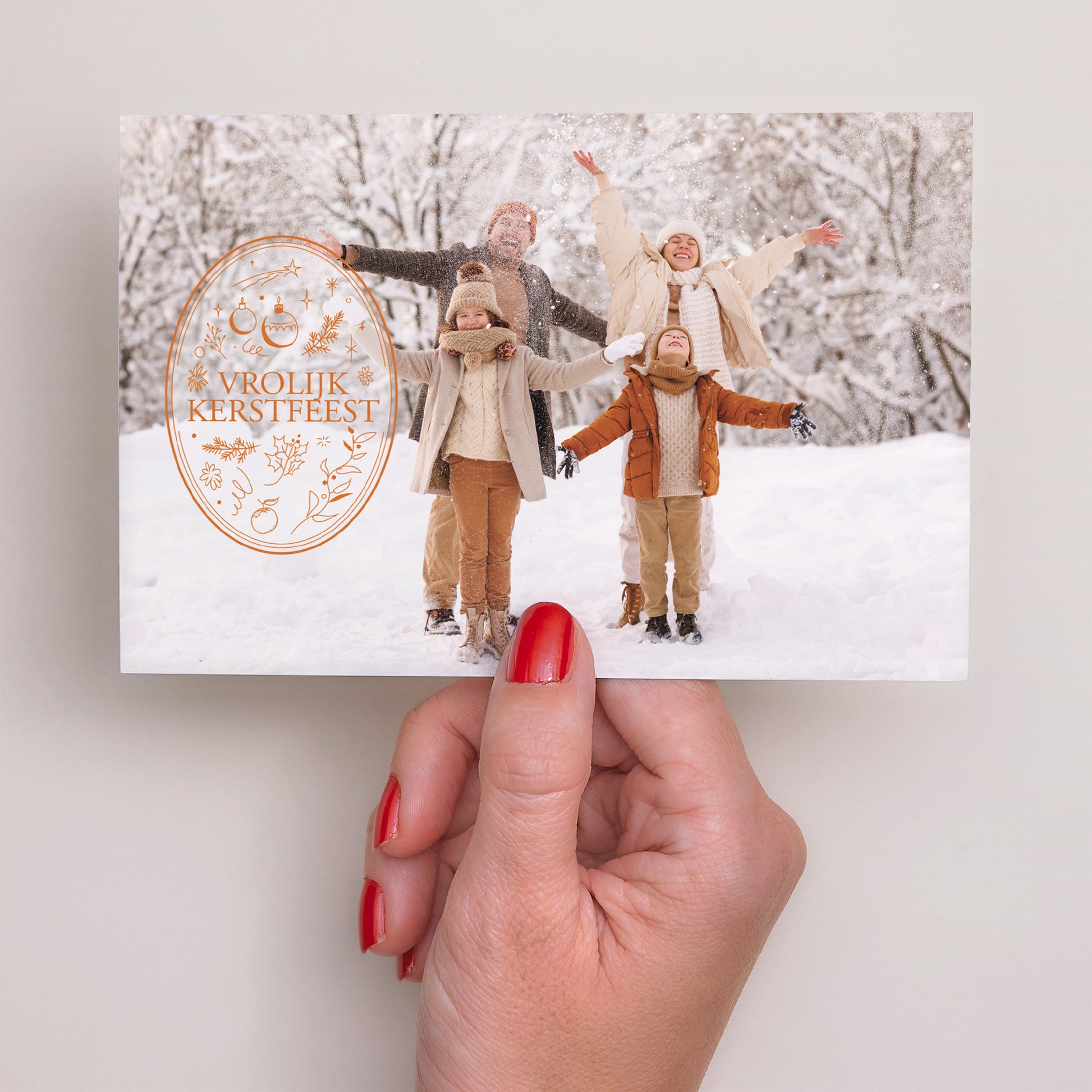 Kerstkaart Eindejaar Landschap Het embleem foto N° 3