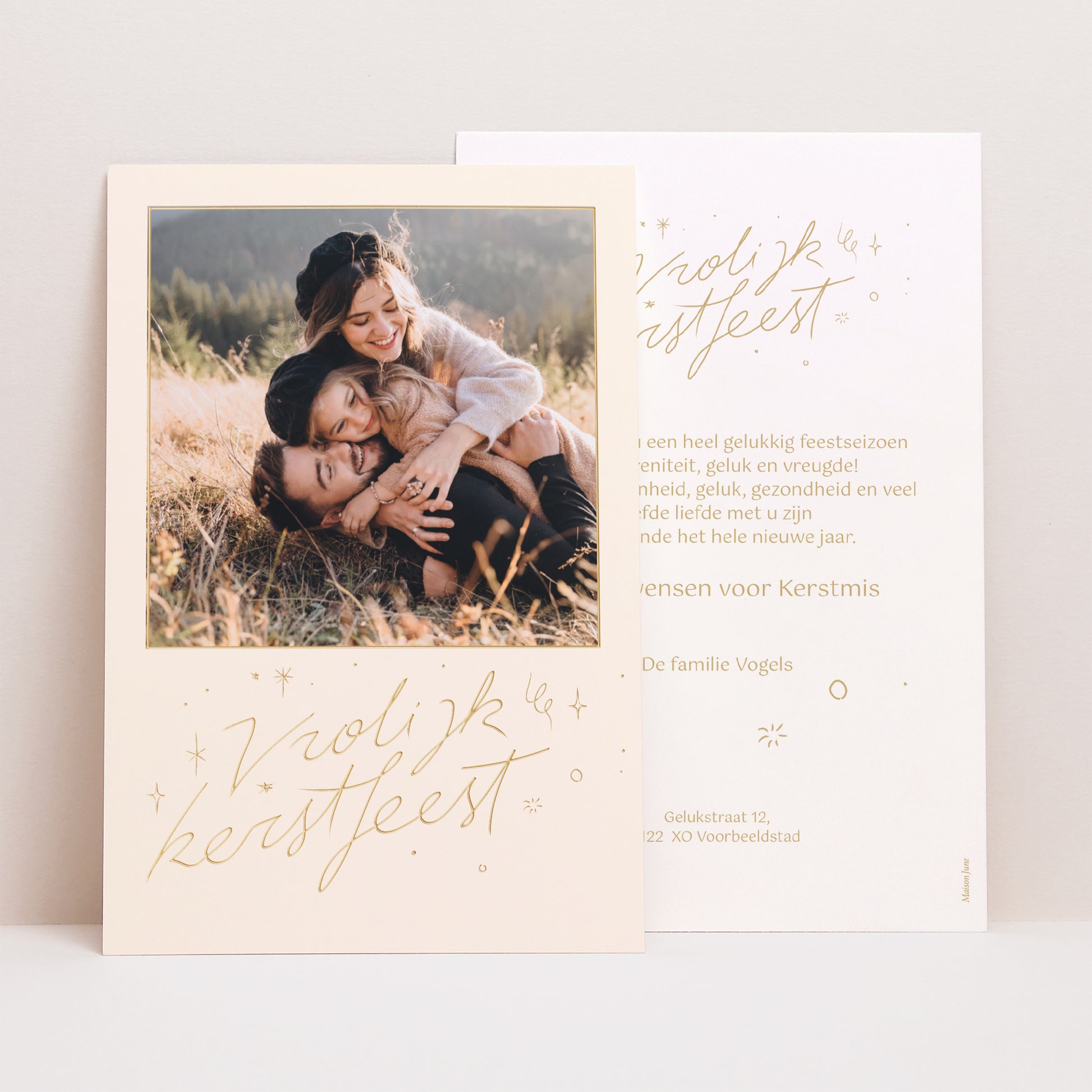 Kerstkaart Eindejaar Portret Kerst schitterend foto N° 1