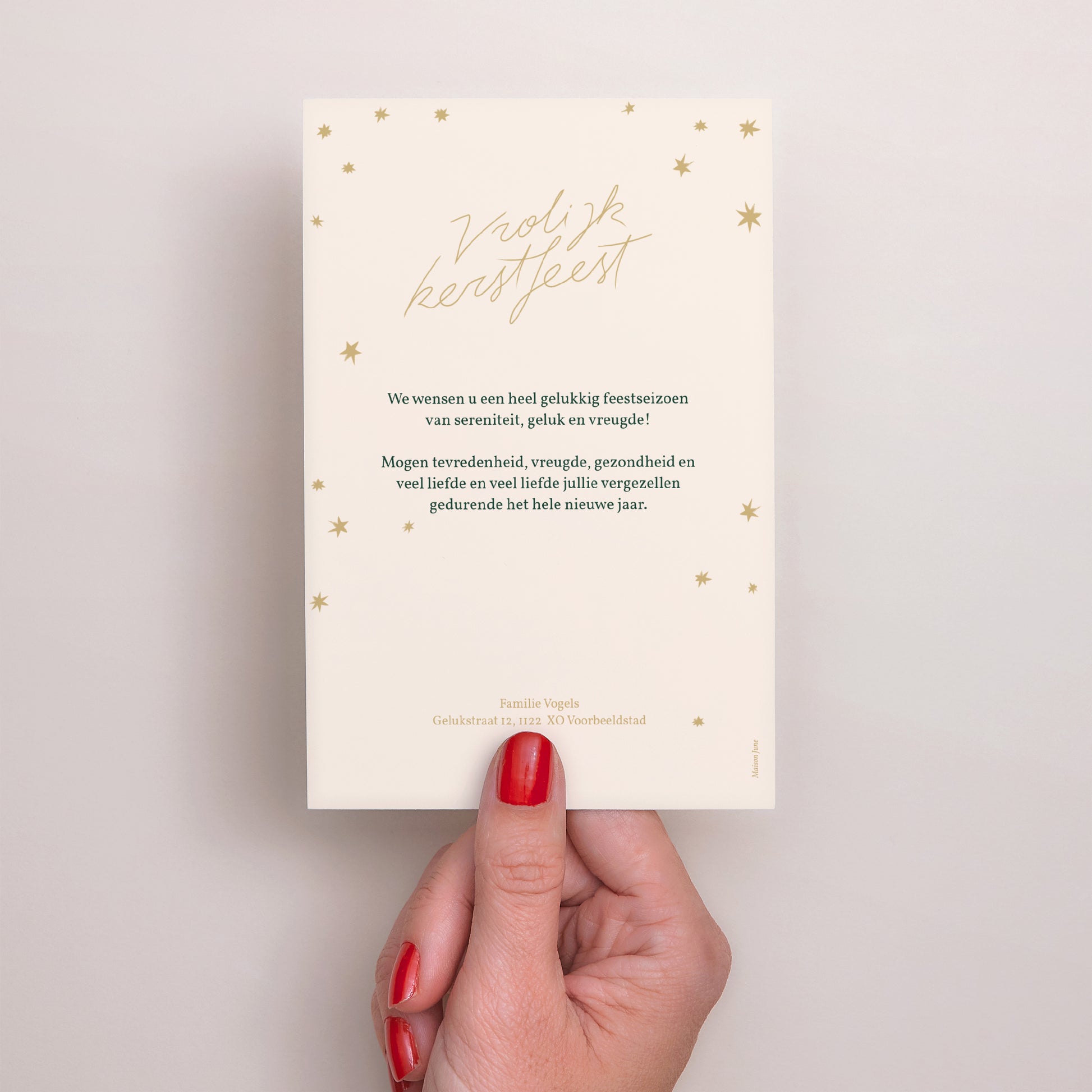 Kerstkaart Eindejaar Portret Kerststerren foto N° 3