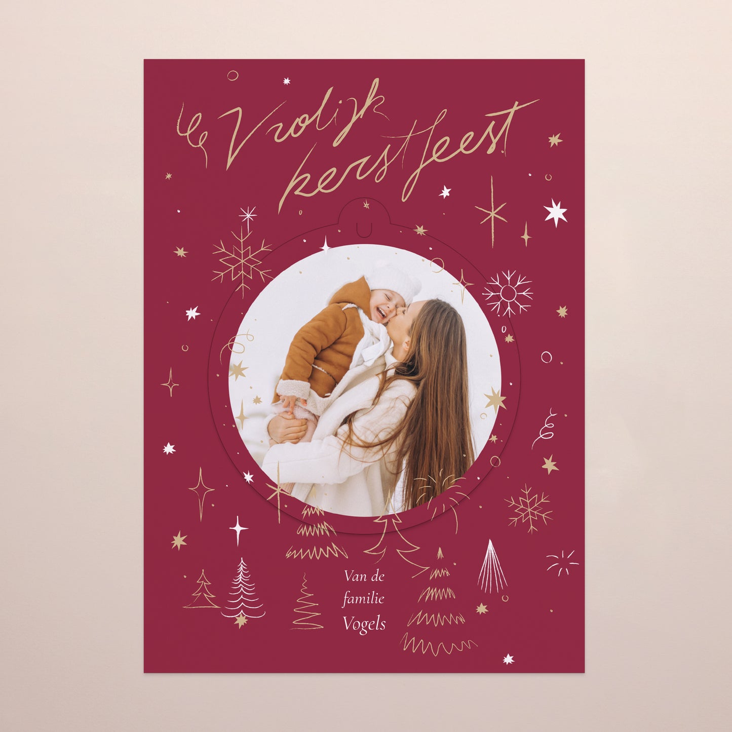 Kerstkaart Eindejaar Afneembaar Kerstgloed foto N° 2