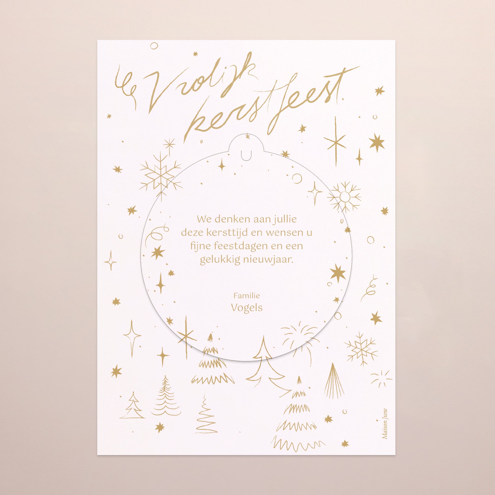 Kerstkaart Eindejaar Afneembaar Kerststraling II foto N° 3