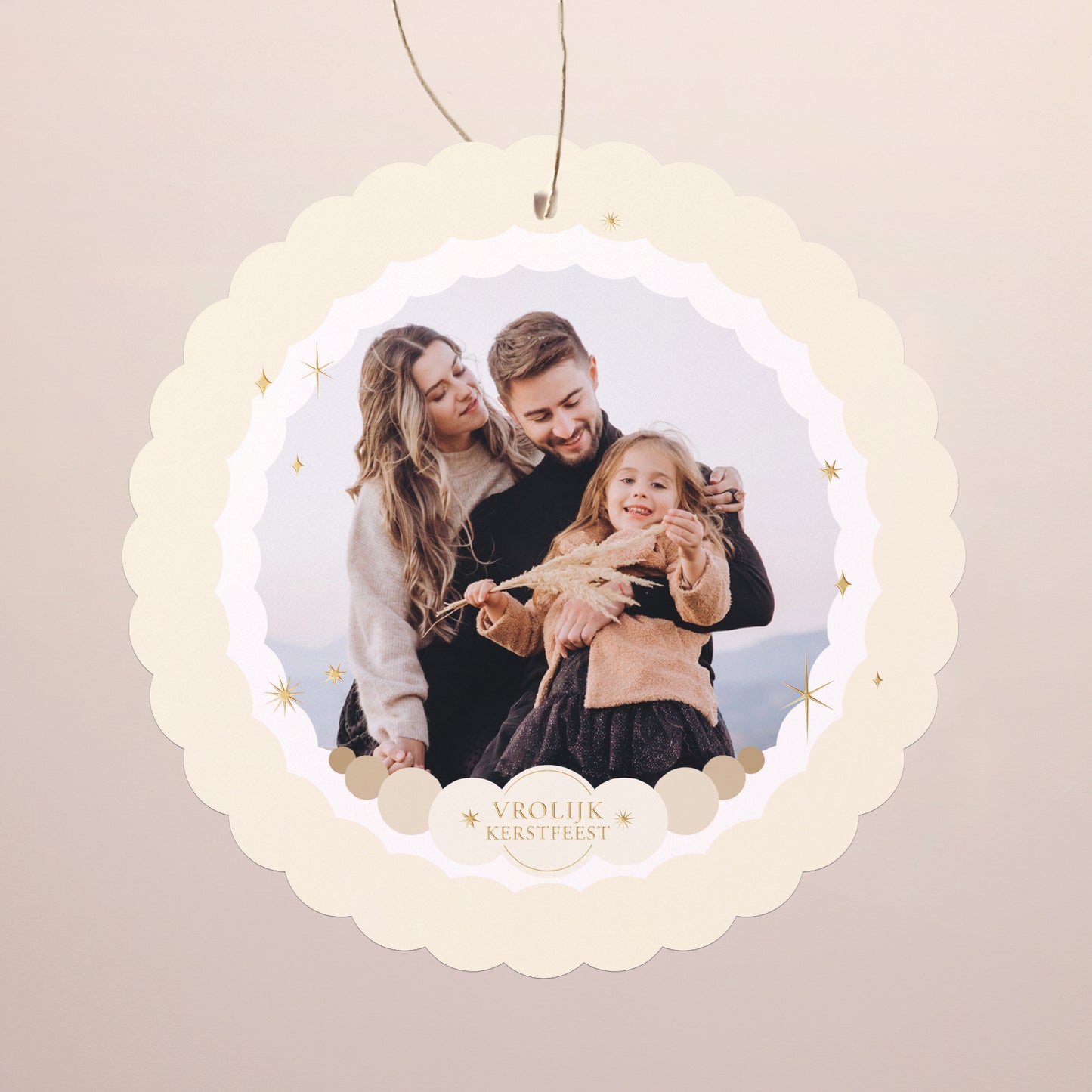 Kerstkaart Eindejaar Om op te hangen. Zachtheid van de winter foto N° 1