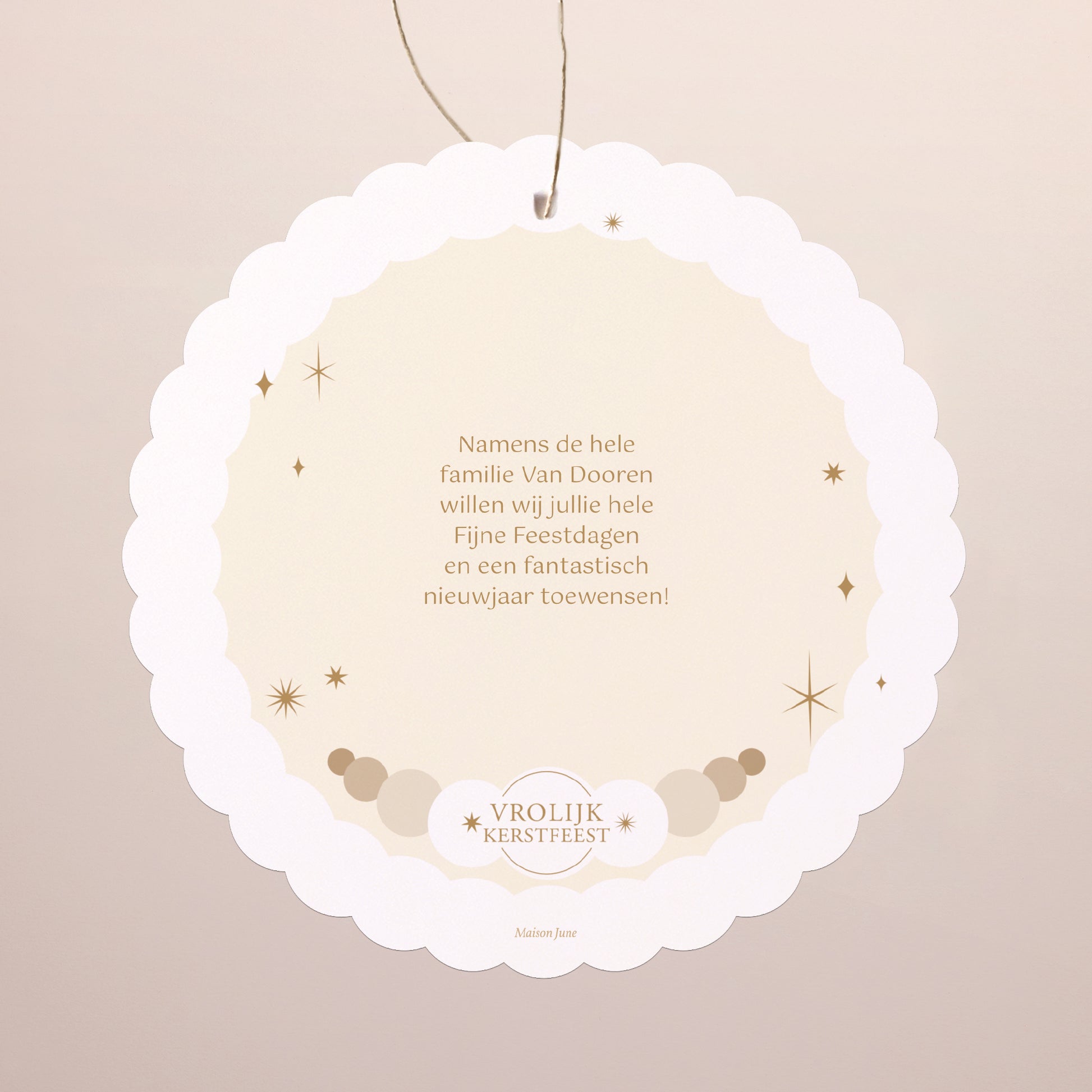 Kerstkaart Eindejaar Om op te hangen. Zachtheid van de winter foto N° 2