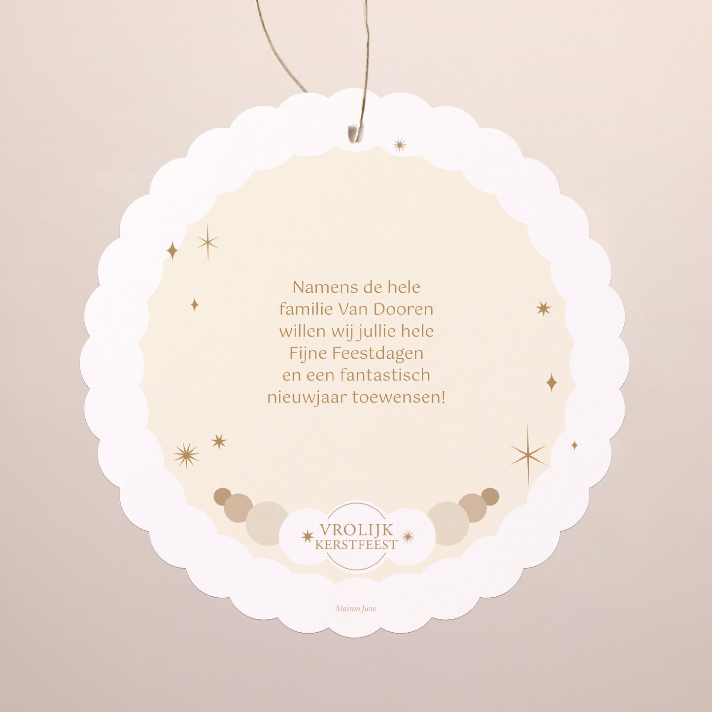 Kerstkaart Eindejaar Om op te hangen. Kerstwarmte foto N° 2