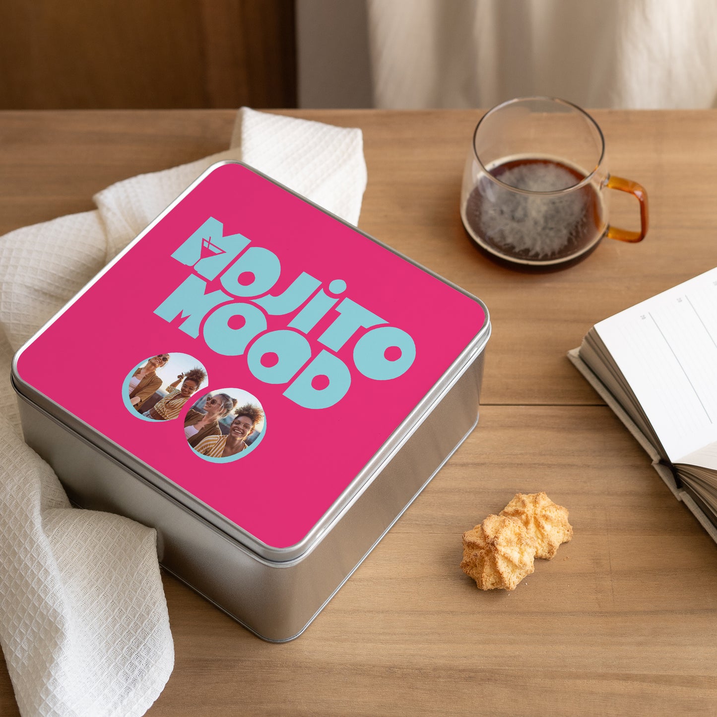 Metalen doos Objecten Vierkant Mojito stemming foto N° 2