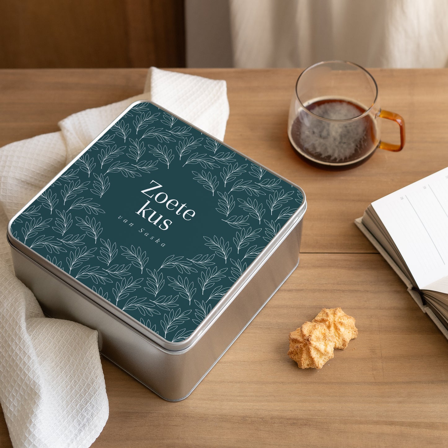 Metalen doos Objecten Vierkant Zoete kus foto N° 2