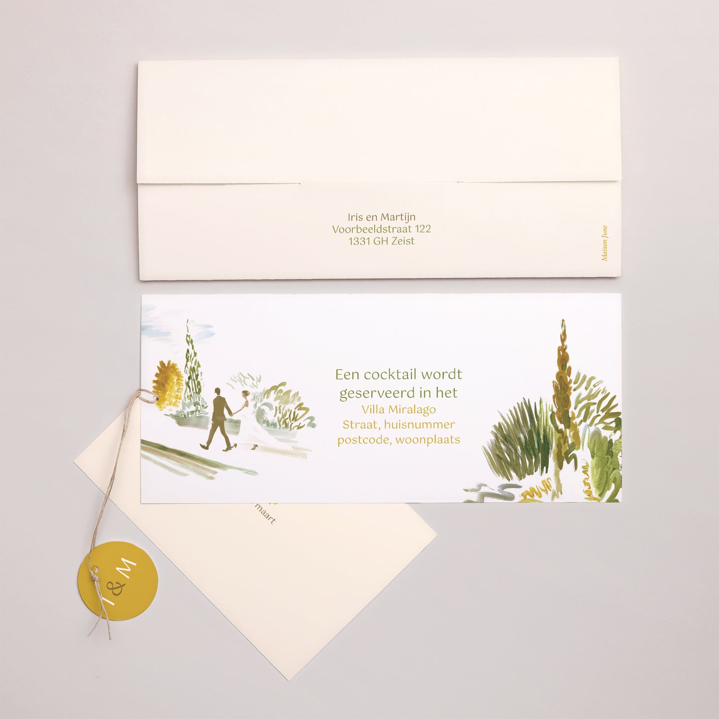 Uitnodigingskaart Huwelijk Mapje 2 kaarten, label Onderweg foto N° 4