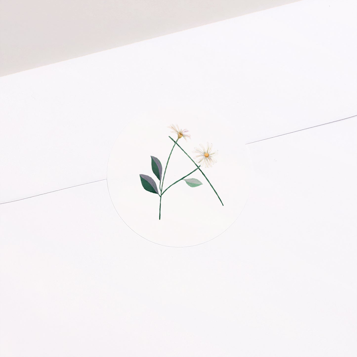 Sticker Geboorte Cirkel Alfabet bloemen foto N° 1
