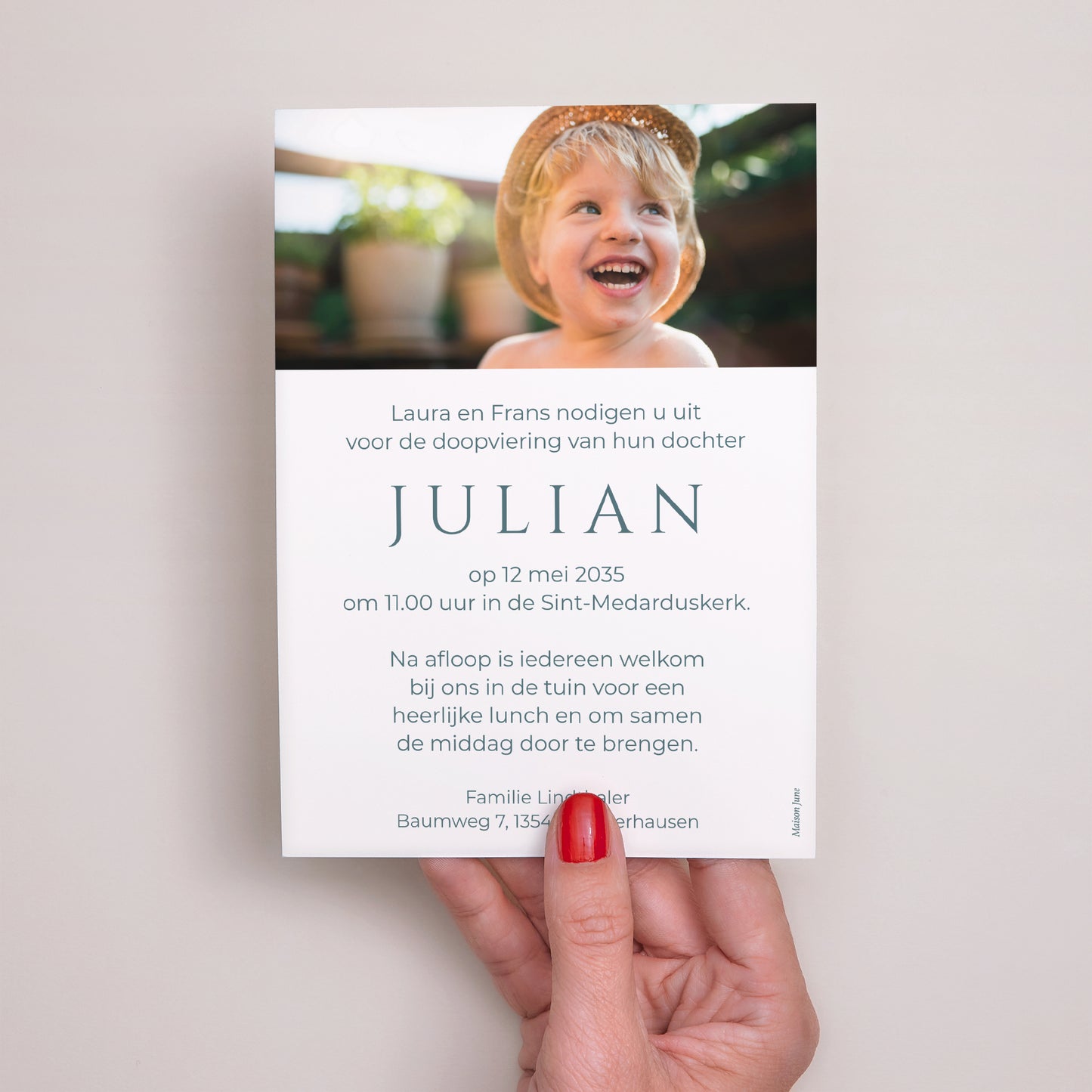 Doopuitnodiging Vredesrivier foto N° 3