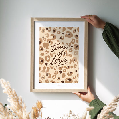 Decoratieve poster Time of Love Luipaard  foto N° 3