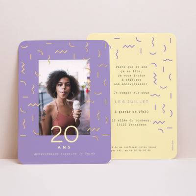 Uitnodiging voor 20e verjaardag