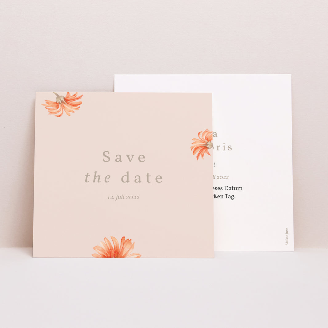 Save the date Mariage Carré Couronne & Fleurs Solsticiales foto N° 4