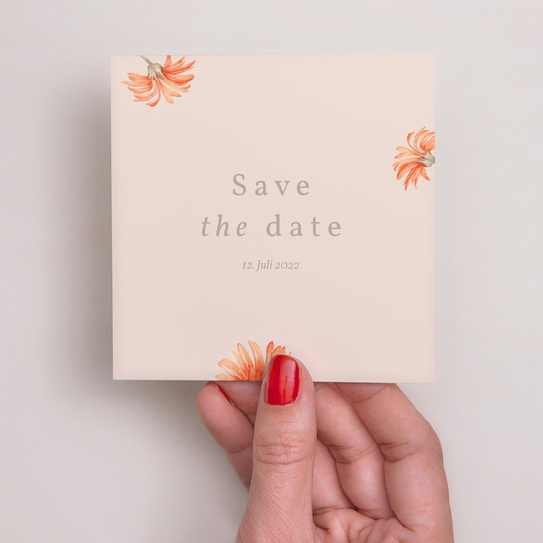 Save the date Mariage Carré Couronne & Fleurs Solsticiales foto N° 5