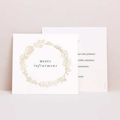 Communie bedankkaart zonder foto