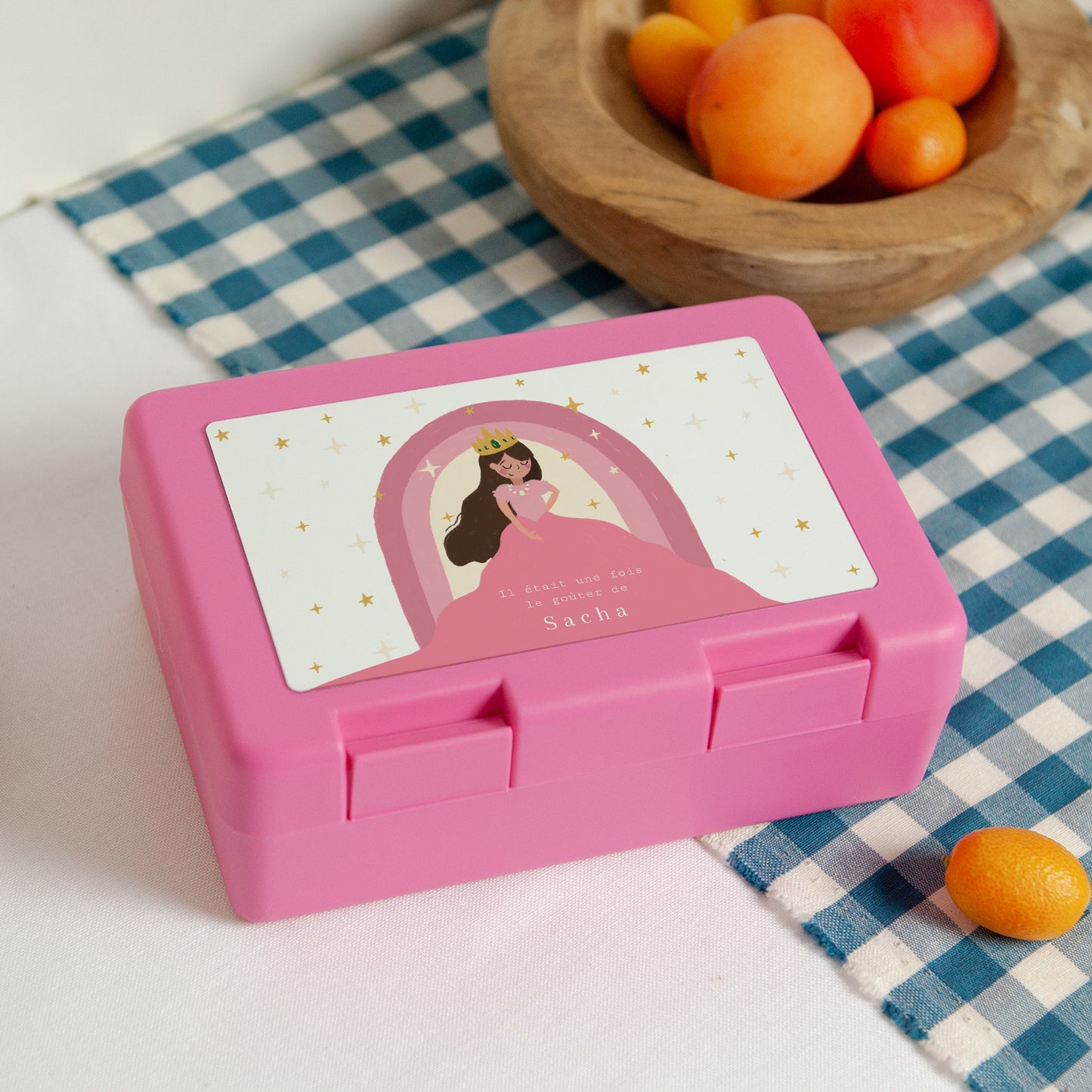 Roze Prinses Regenboog Kinderverjaardagssnackdoos foto N° 2