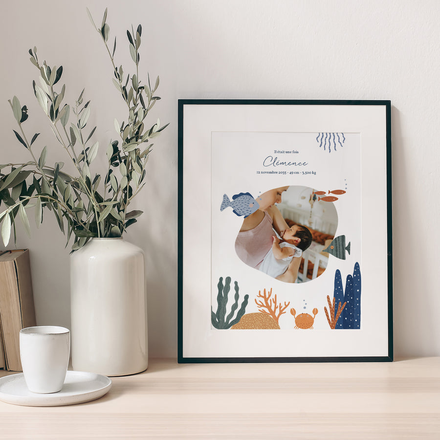 Poster Geboorte Portret Er waren eens zeedieren foto