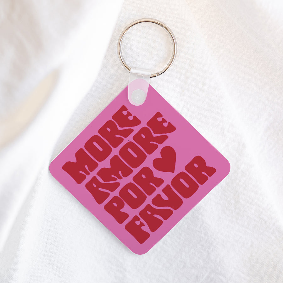Sleutelhanger Objecten Vierkant More amor por favor foto