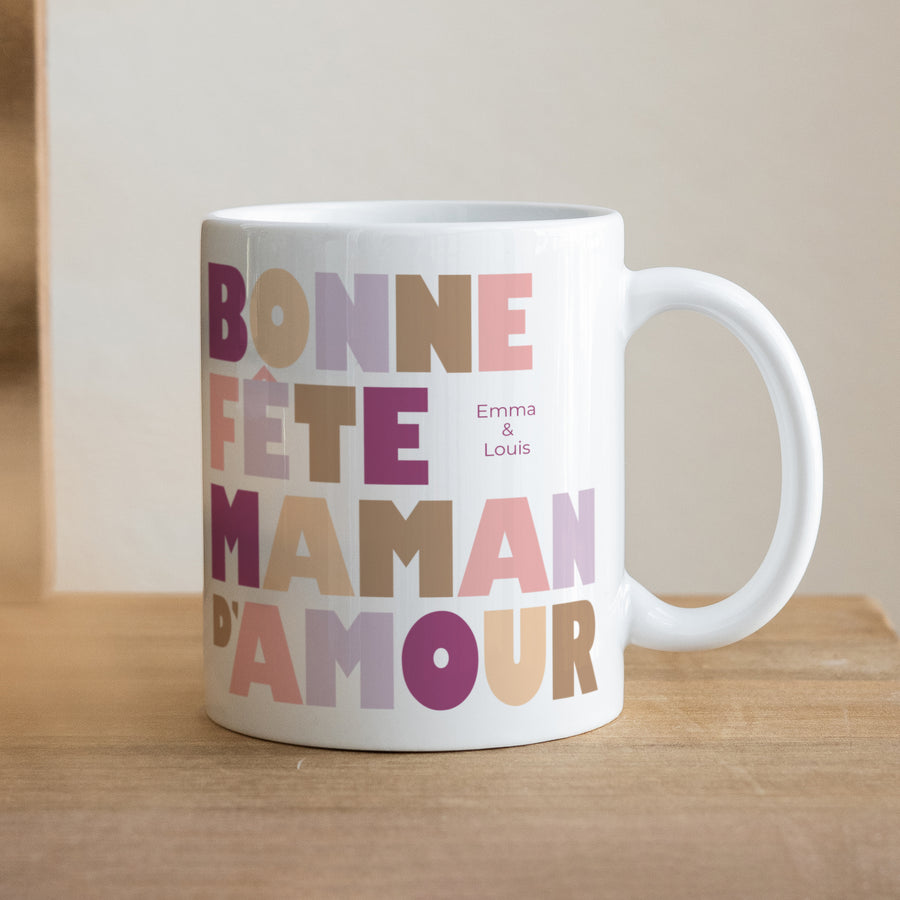 Mug Objets Blanc Loving mom foto