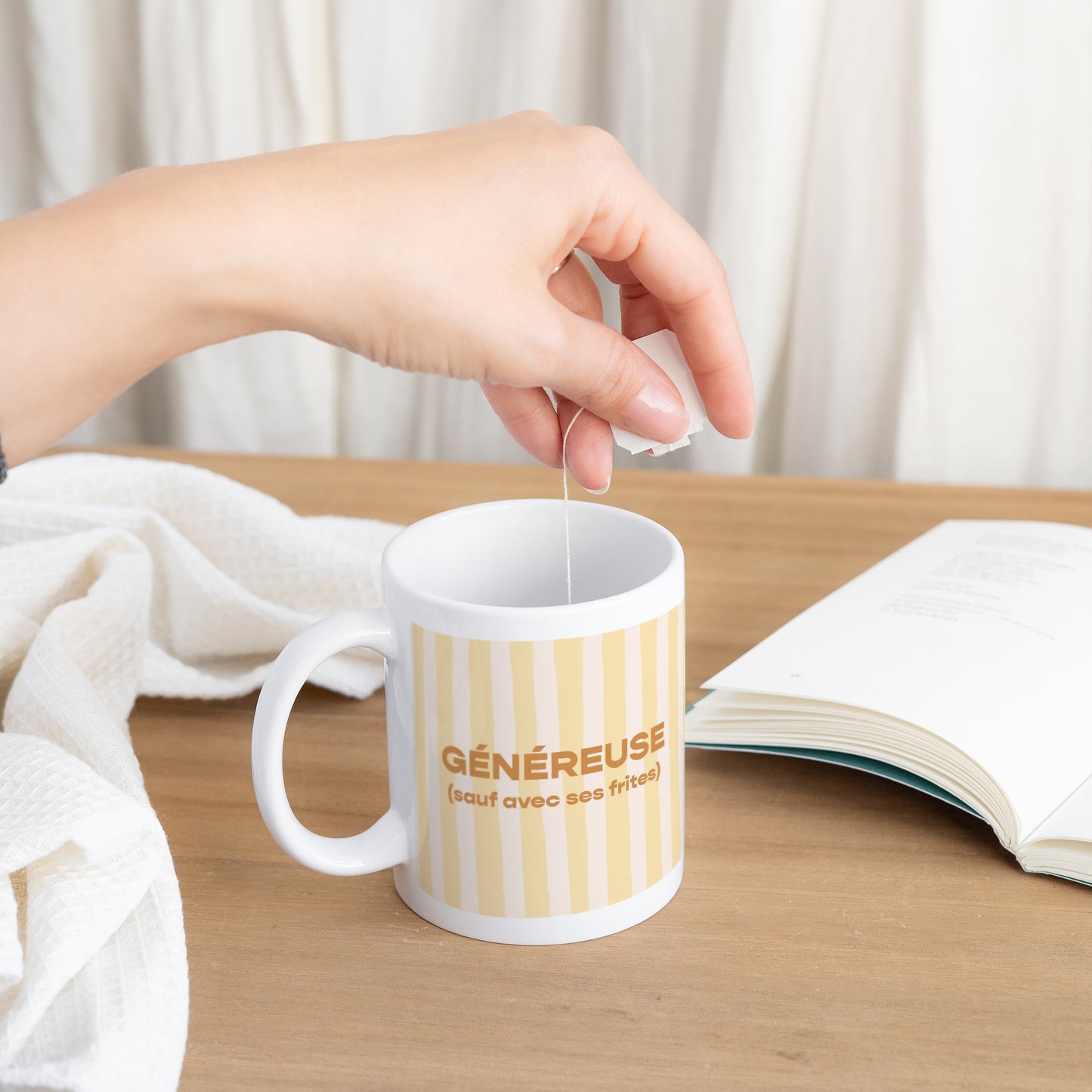 Mug Objets Blanc Généreuse foto N° 3