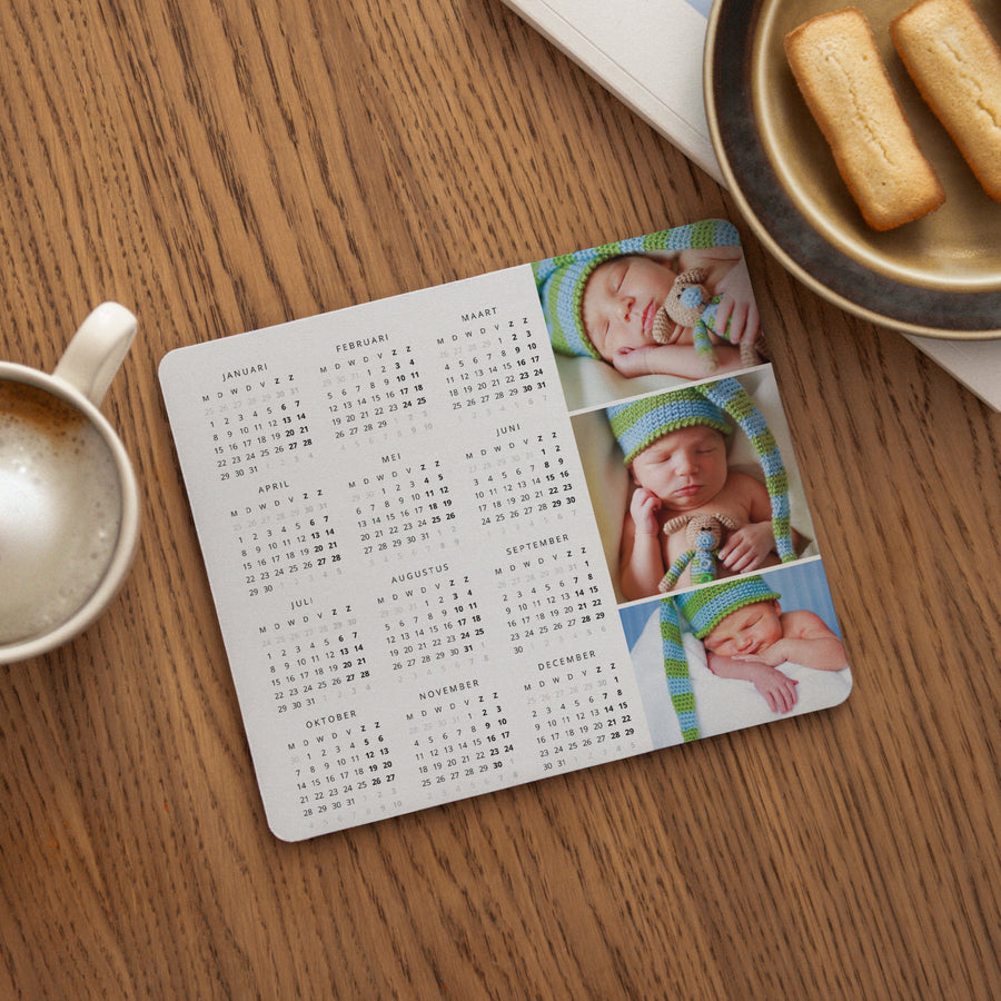 Muismat Objecten Rechthoek Veelkleurige kalender foto