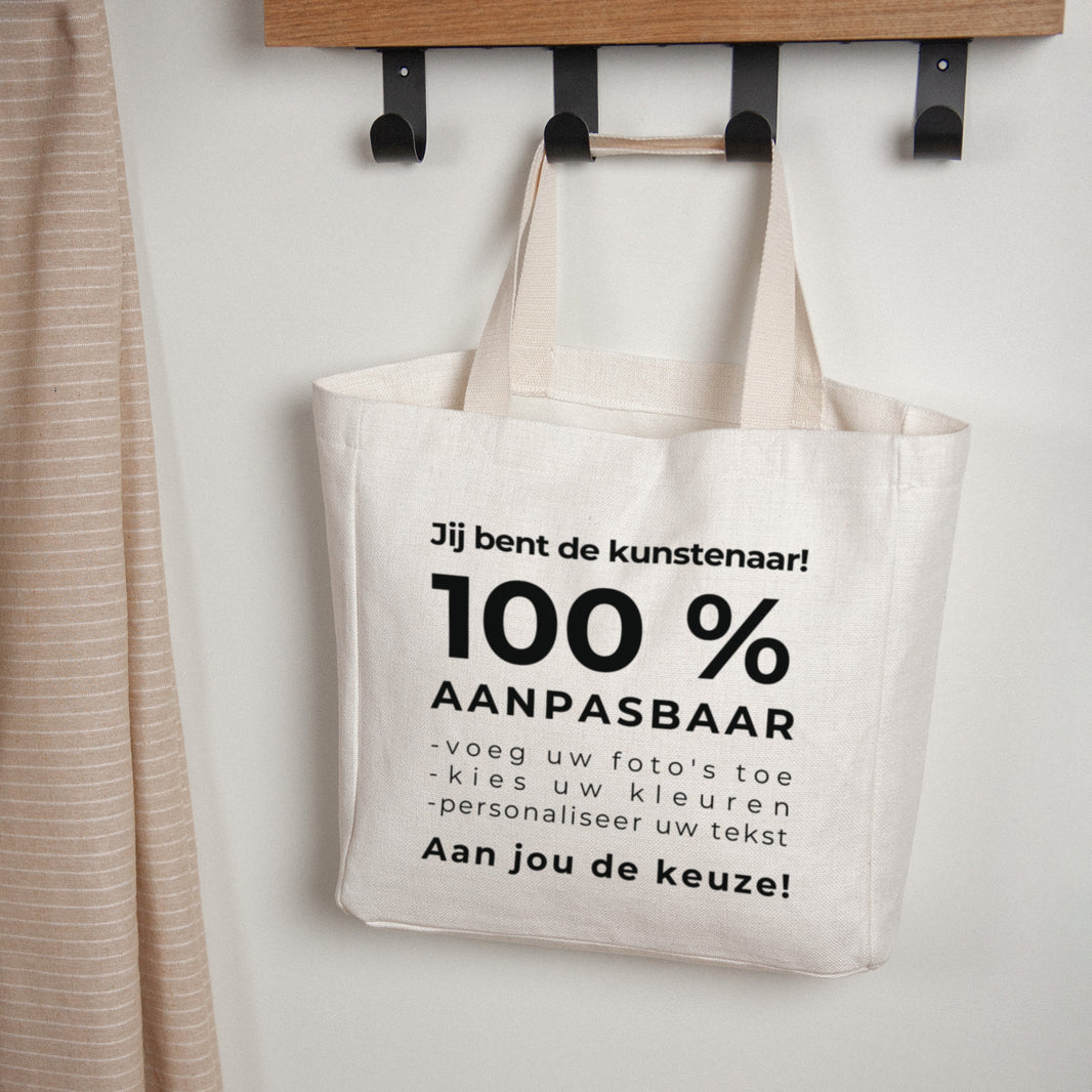 Tote Bag Objecten Handgreep van canvas Do It Yourself foto N° 1