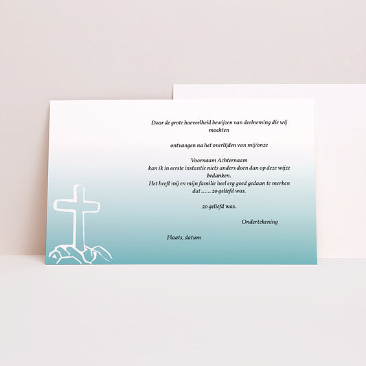 Bedankkaart Overlijden Landschap Wensen van onsterfelijkheid - de dood bedankt foto