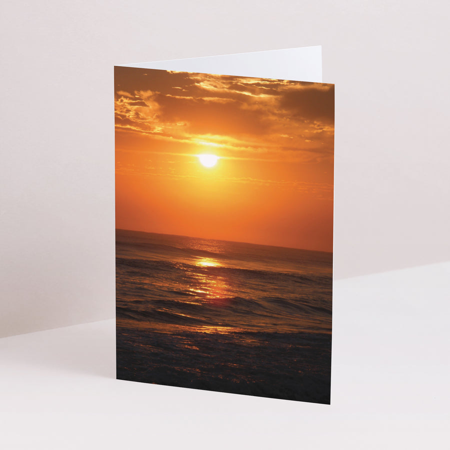 Uitnodigingskaart Overlijden Dubbel portretvenster Onze ondergaande zon foto