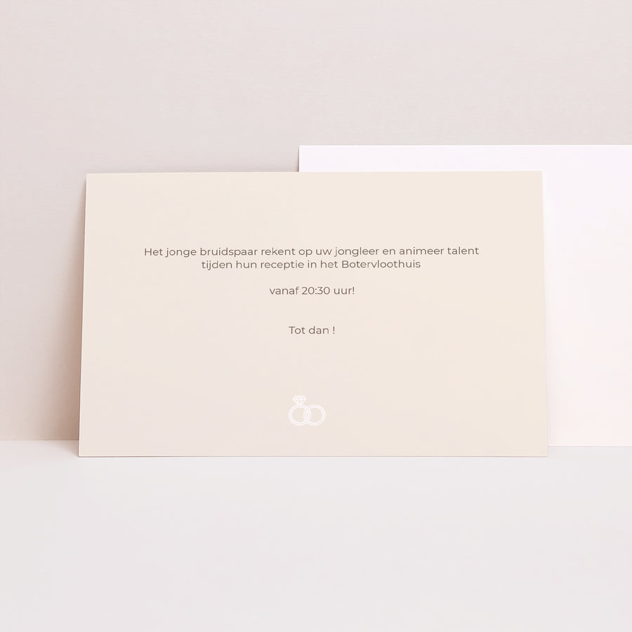 Uitnodigingen Huwelijk Landschap Alliantie van twee harten foto