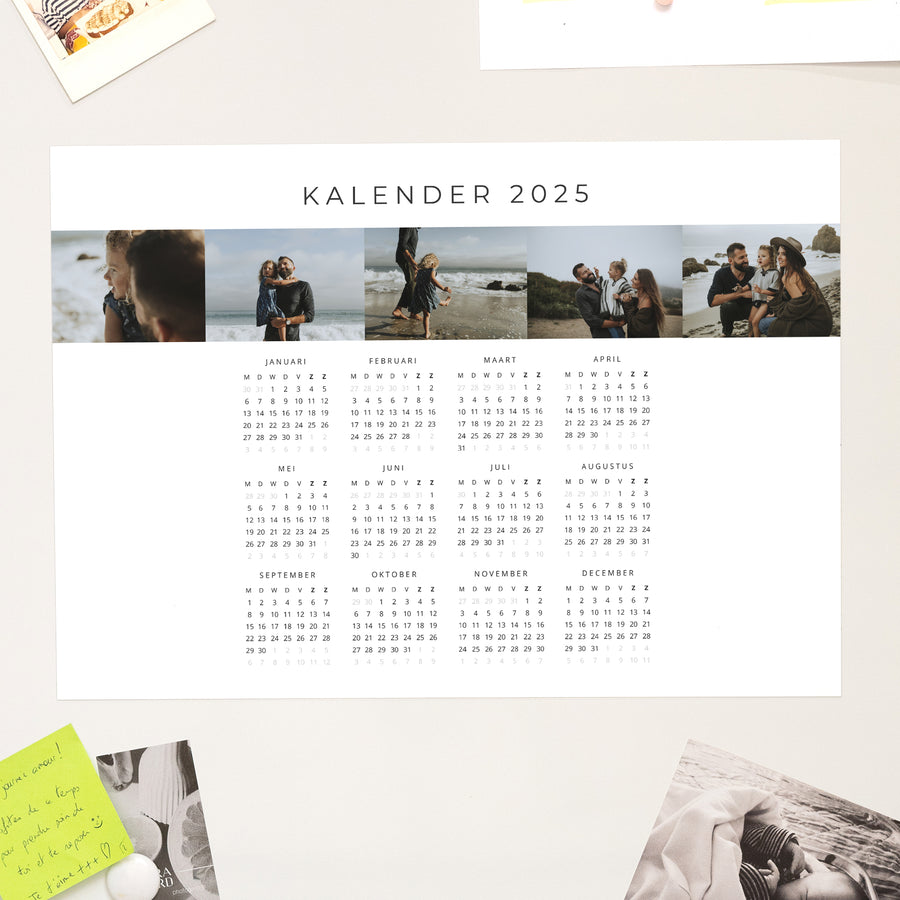 Kalender Eindejaar Magnetisch, enkelvoudig landschap Multifotoplanningskalender foto