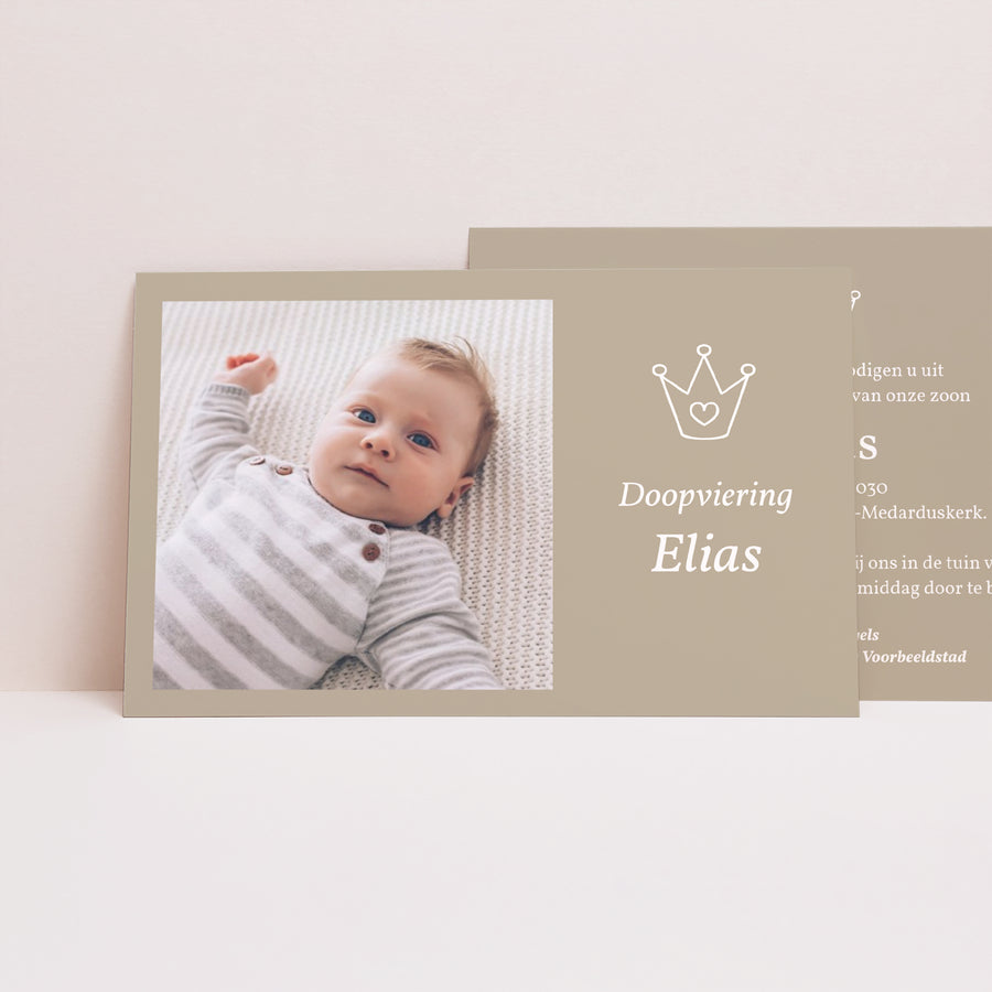 Uitnodigingskaart Doop Landschap Prince Charming - Kaart met foto-aanpassing foto